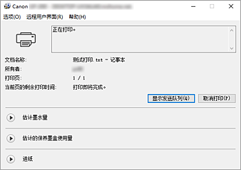 插图：Canon IJ Status Monitor