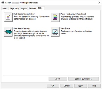 Abbildung:Registerkarte Utility