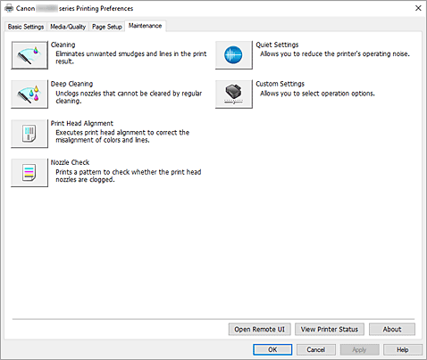 Ábra:Karbantartás lap