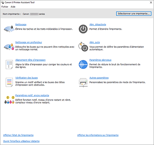 figure : Canon IJ Printer Assistant Tool
