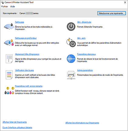 figure : Canon IJ Printer Assistant Tool