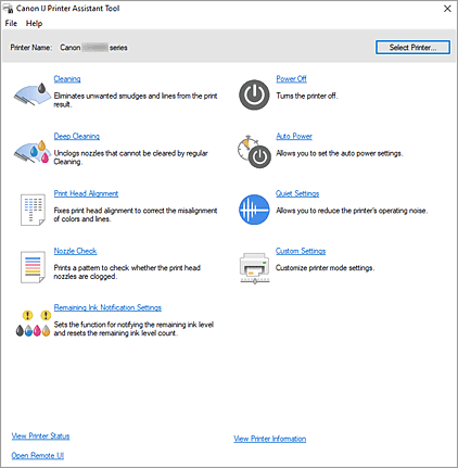 kuva: Canon IJ Printer Assistant Tool