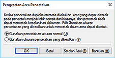 gambar: Kotak dialog Pengesetan Area Pencetakan