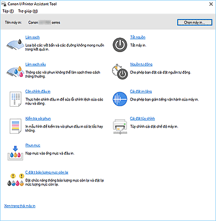 hình: Canon IJ Printer Assistant Tool