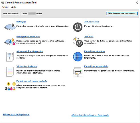 figure : Canon IJ Printer Assistant Tool