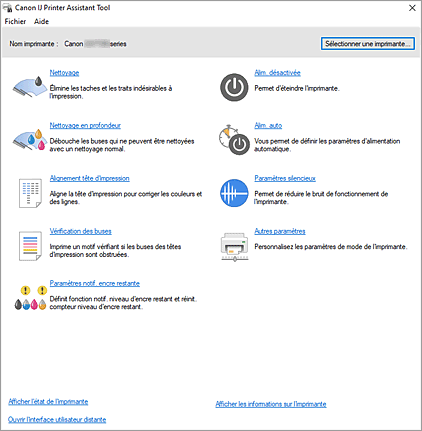 figure : Canon IJ Printer Assistant Tool