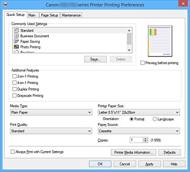 figure:Quick Setup tab
