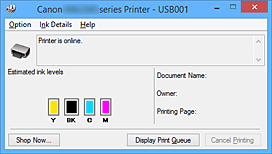 фигура: Canon IJ Status Monitor