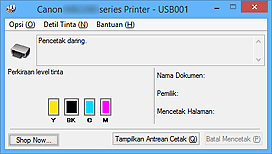 gambar: Monitor Status Canon IJ