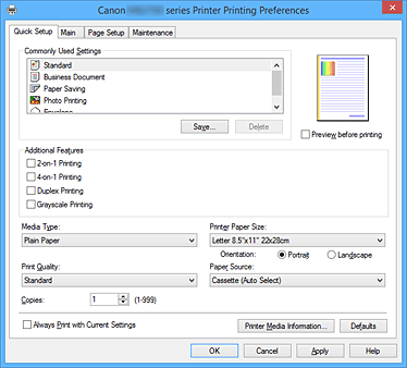 slika: kartica Hitra nastavitev