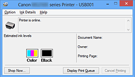 фигура: Canon IJ Status Monitor