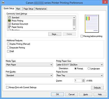 slika: kartica Hitra nastavitev
