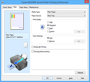 slika: kartica Glavno