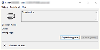 фигура: Canon IJ Status Monitor