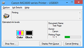 фигура: Canon IJ Status Monitor