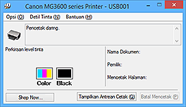 gambar: Monitor Status Canon IJ