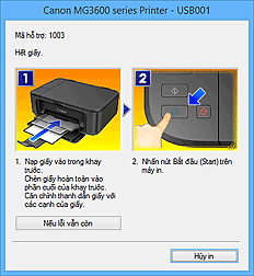 hình: Hiển thị Lỗi màn hình trạng thái Canon IJ