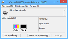 hình: Màn hình Trạng thái Canon IJ