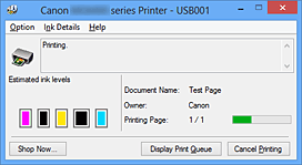 фигура: Canon IJ Status Monitor