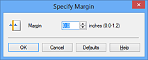 фигура: Диалогов прозорец „Specify Margin”