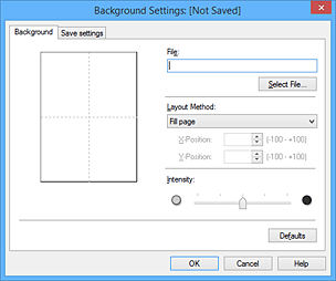 фигура: Диалогов прозорец &bdquo;Background Settings&rdquo;