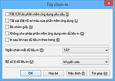 hình: Hộp thoại Tùy chọn in