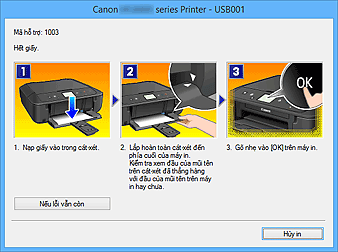 hình: Hiển thị Lỗi màn hình trạng thái Canon IJ
