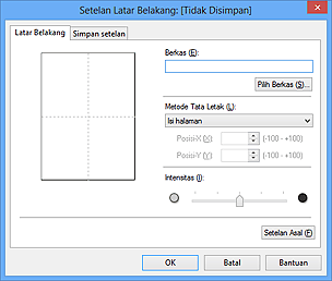 gambar: Kotak dialog Setelan Latar Belakang