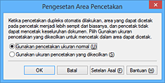 gambar: Kotak dialog Pengesetan Area Pencetakan