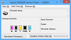 gambar: Monitor Status Canon IJ