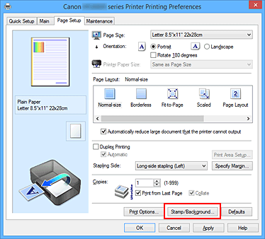 figura:Stamp/Background... de pe fila Page Setup