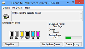 фигура: Canon IJ Status Monitor