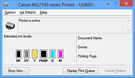 фигура: Canon IJ Status Monitor