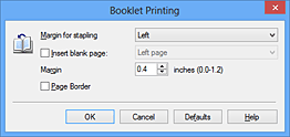 figura: Caseta de dialog Booklet Printing