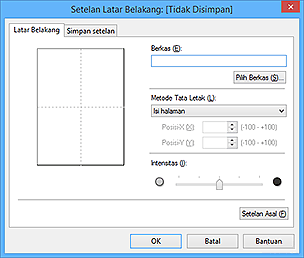 gambar: Kotak dialog Setelan Latar Belakang