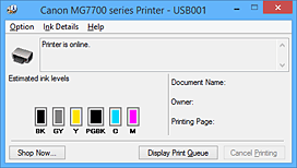 figura:Canon IJ Status Monitor