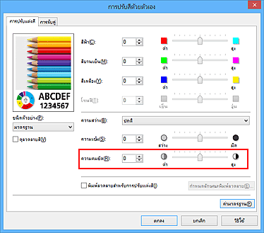 ภาพ: "ความคมชัด" ในไดอะล็อกบ็อกซ์ "การปรับสีด้วยตัวเอง"