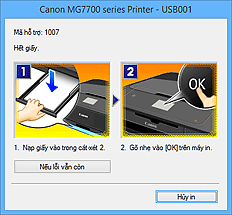 hình: Hiển thị Lỗi màn hình trạng thái Canon IJ