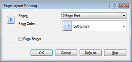 figura:Caseta de dialog Page Layout Printing