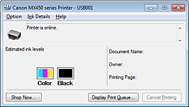 фигура: Canon IJ Status Monitor