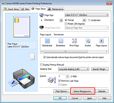 attēls: Spiedols/fons... cilnē Lappuses iestatīšana