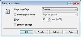 figure : Boîte de dialogue Impr. de brochure