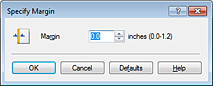 slika: pogovorno okno Specify Margin
