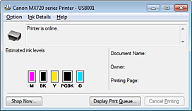 фигура: Canon IJ Status Monitor