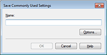 figura:Caseta de dialog Save Commonly Used Settings