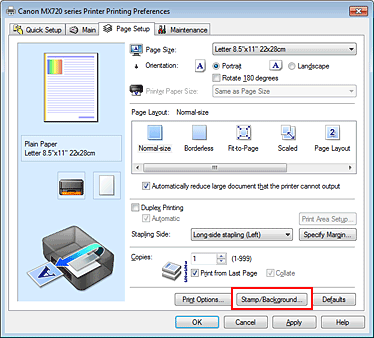 figura:Stamp/Background... de pe fila Page Setup