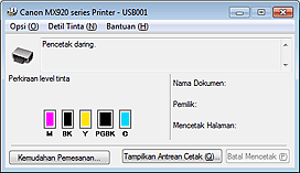 gambar: Monitor Status Canon IJ