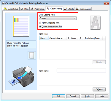 pav.: skaidraus sluoksnio srities nuostatos „Pasirinktinis“ pasirinkimas skaidraus sluoksnio skirtuke