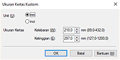 gambar: Kotak dialog Ukuran Kertas Kustom