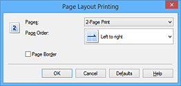 фигура: Диалогов прозорец „Page Layout Printing”